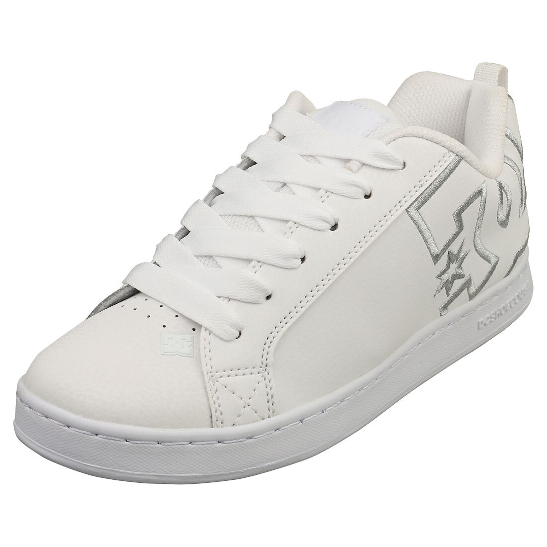DC Shoes Court Graffik Donna White Silver Formatori Pattinare - 39 EU