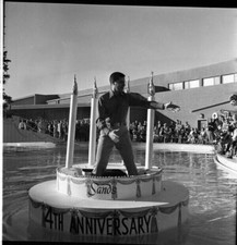 Jerry Lewis floating Birthday cake Las Vegas Sands Casino Orig Camera Negative