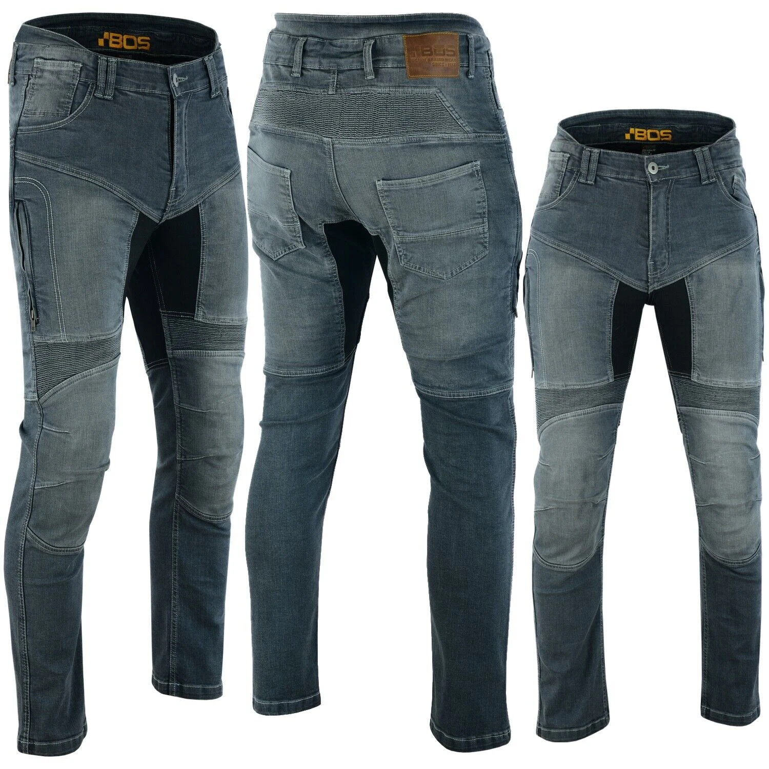 Mens Motorcycle Jeans Trousers Lined With Aramid CE Protective Biker Armour Jean