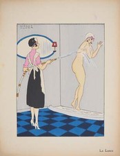 Maggy MONIER: Art Deco, The Spear Shower, Signed Lithograph and Stencil