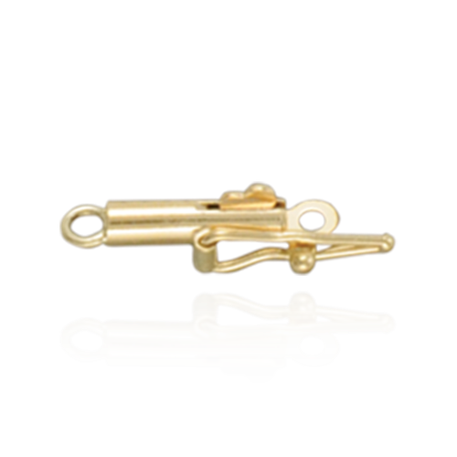 1 SOLID 14Kt YELLOW GOLD 3 mm BARREL CLASP NECKLACE CLASP EASY OPEN eBay