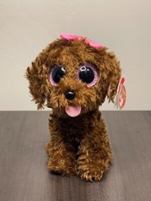 Ty Beanie Boo Boos Maddie The Dog 2015 6" Brown Poodle