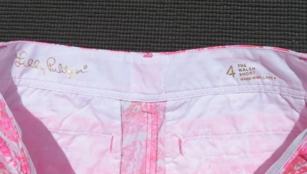 LILLY PILITZER US S 4 White Pink Paisley Print 100% Cotton The WALSH Shorts MINT - Image 3 of 3