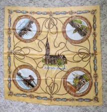 Venice Italy Square Souvenir Scarf 31" 100 Acetate Made In Italy