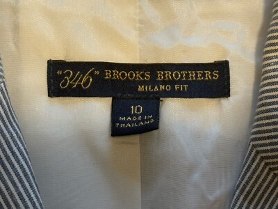 BROOKS BROTHERS BLAZER JACKET 10 WOMENS LINEN BLEND MILANO FIT