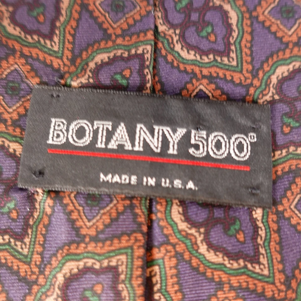 Галстук мужской синий пейсли фуляр шелк арабеска классический ретро США ботаника 500 - Изображение 4 из 4