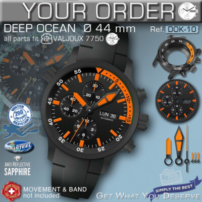 DO IT YOURSELF KIT: 7750 ETA-VALJOUX, DEEP OCEAN, 44 MM, 200M, KIT