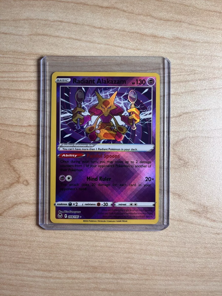 Radiant Alakazam Silver Tempest 059/195 Pokemon TCG Card in 2023