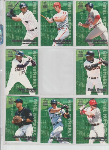 2000 CROWN ROYAL BASEBALL COMPLETE 25-CARD FINAL #'S INSERT SET W/D.JETER,OTHERS - Picture 3 of 3