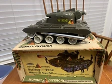 Remco Light Monkey Division Motorized US Army Bulldog Tank w/Box Vintage
