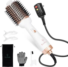 Hair Blow Dryer Brush Sustainable EcoSheek - 4 in 1 Volumizer Brush, Ceramic & I