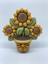 THUN vasetto vaso con Girasole. Altezza 17 cm.