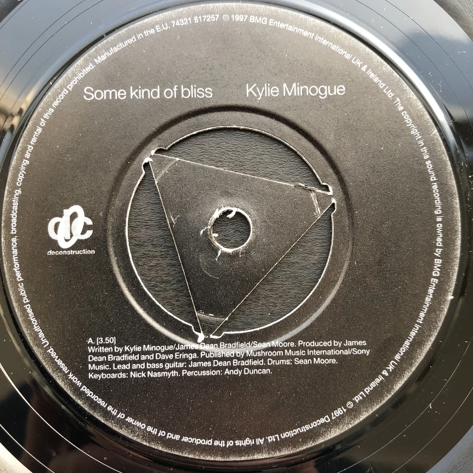 MISPRESS Kylie Minogue - Some Kind Of Bliss 7” Numbered Vinyl Single 1997 — 第 4/4 张图片