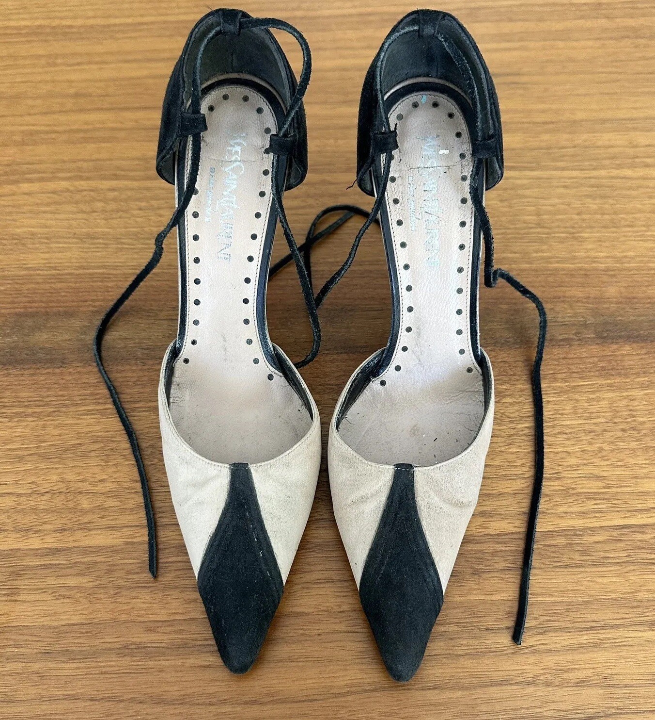 RARE décolleté vintage YSL Yves Saint Laurent taglia 37 donna US 7 designer