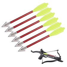 Bulloni in alluminio 6,5" con testa larga per mini pistola balestra rosso+giallo 6 pz