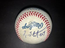 NATIONALS: Rafael Bautista, SIGNED HR Ball from Auburn NY Rehab Stint!