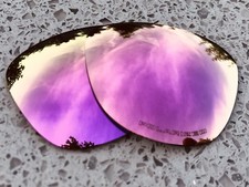 ETCHED POLARIZED ROSE PINK MIRRORED REPLACEMENT LENSES FOR OAKLEY FROGSKINS