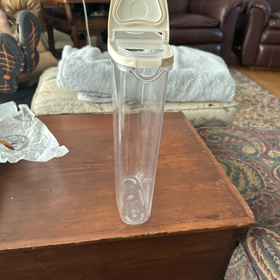 IKEA 365+ Tarro de comida seca con tapa, transparente/blanco, 2 cuartos, 12 x 7x3" Foto 2 de 4