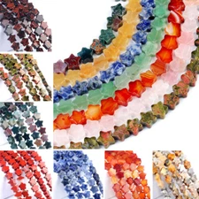 12mm Five-Pointed Star Agate/Jade /Quartz/Crystal Gemstones Loose Beads Strand