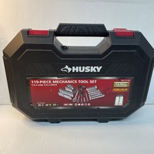 Husky 119-Pc Mechanics Tool Set 1/4" + 3/8" Drive 1004 712 430 - Pre Owned