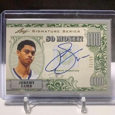 JEREMY LAMB autographed card 72/99