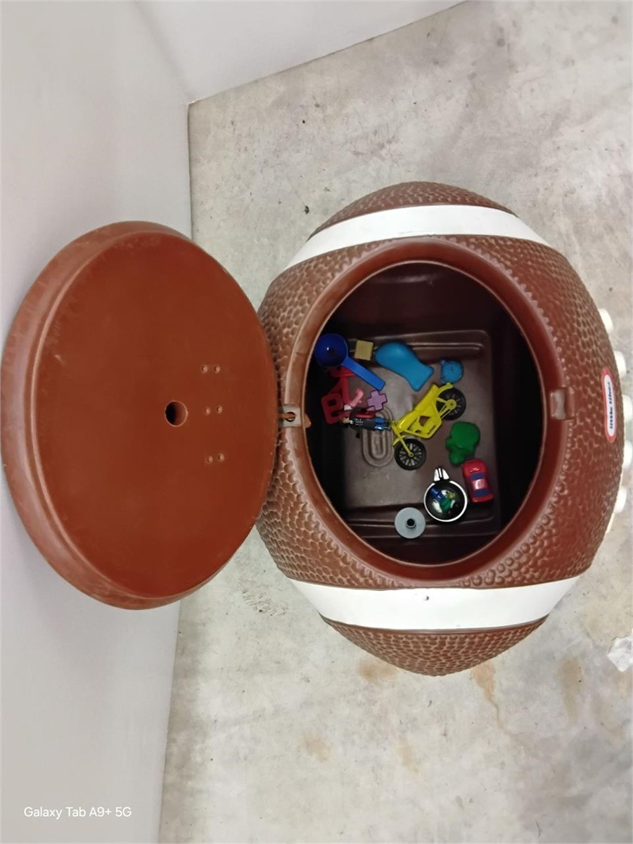 Little Tikes Football Toy Box chest storage tote tailgate cooler Little Tikes Football Toy Box chest storage tote tailgate cooler