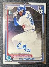 TOPPS 2024 1ST BOWMAN CHROME EMIL MORALES CPA-EM AUTO DODGERS
