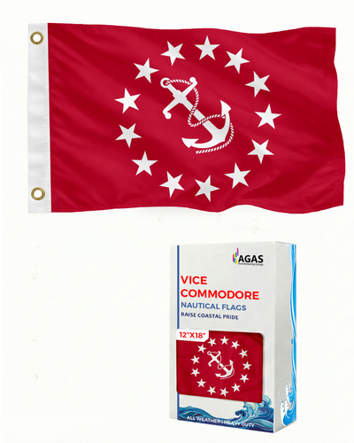 AGAS 12x18in Yacht Club Officers Flag– 200D Nylon - Multi Size Variation - Picture 17 of 128