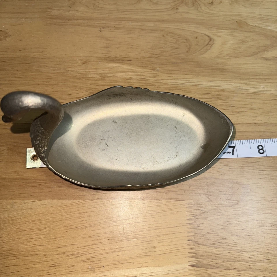 Silver Plated SWAN Dish Set Of 5 FEATHER Candy Nut Dishes Trinket + one Swan - Image 4 of 4