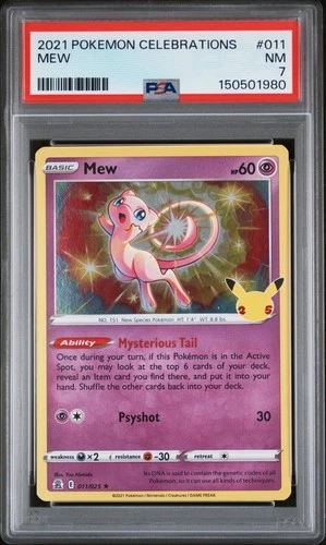 2021 POKEMON CELEBRATIONS #011 MEW PSA 7