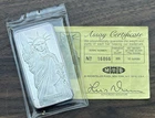 Rare 10 Oz Engelhard MTB Liberty 1982 Sealed W/ Cert Vintage Silver Bar