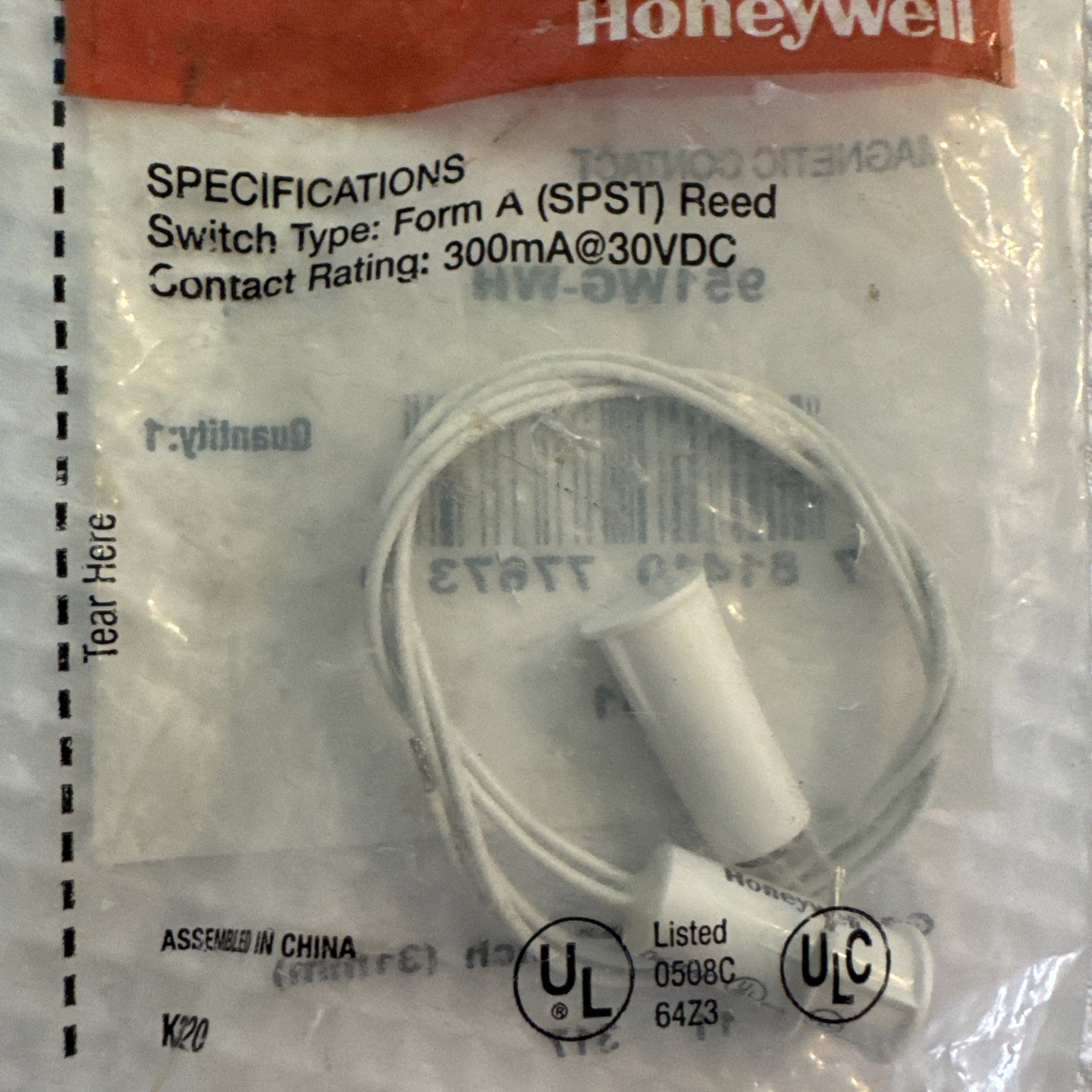 Honeywell Ademco 951WG-WH Magnetic Contact, White 1.25 Inch (31mm) 300mA@30VDC