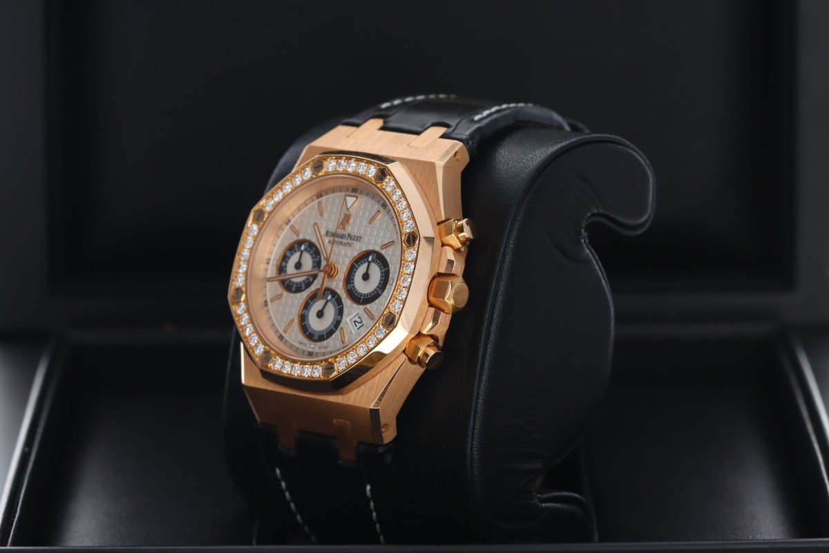 AP Royal Oak Chronograph 39mm Panda Diamonds Rose Gold, 26557OR.ZZ