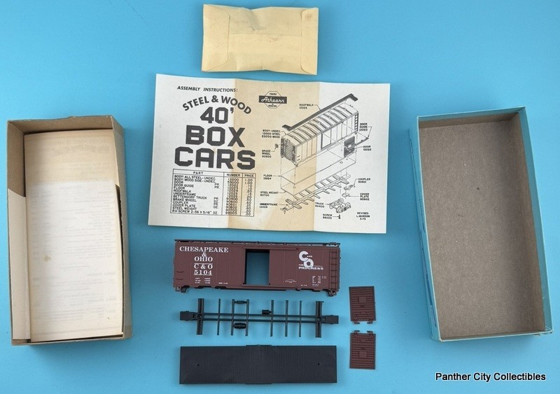 Athearn HO Scale 40' Box Car Chesapeake and Ohio #5104 Model Railroad C&O