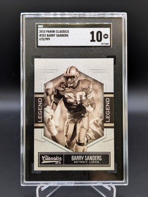 2010 Panini Classics Legend /999 Barry Sanders #202 HOF Detroit Lions