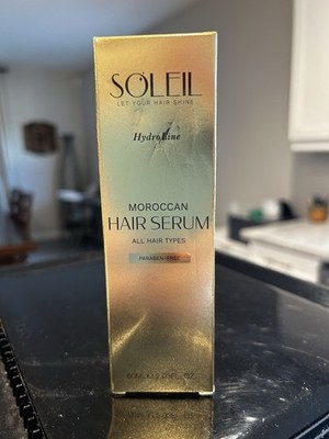 Soleil Hydroline Moroccan Hair Serum Argan Oil Dimethiconol Paraben-Free 2.03