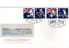 AUSTRALIAN BICENTENARY - LONDON H/S PPS SILK FDC FROM COLLECTION H43