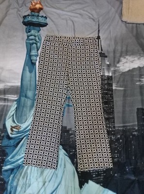 Sandro Ferrone Women's Geometric Print Black/White Pants Size M