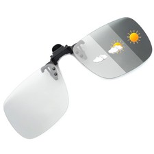 Polarized Clip on Sunglasses Frameless Flip Up Lens for Prescription Glasses ...