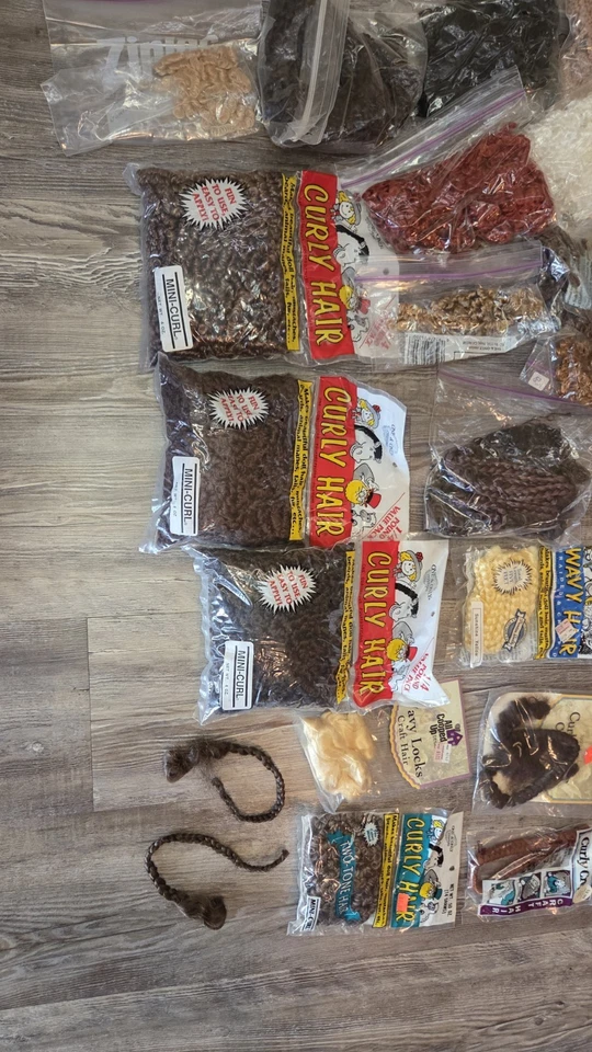 Vintage One And Only Bumples All Cooped Up Hair Doll Wigs HUGE LOT - Image 2 of 4