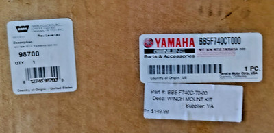 WARN For Yamaha Winch Mount Kit  NEW Part # BB5F740CT000