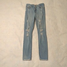Levi's Junior Teen Jeans Size 12 Regular Distressed Light Wash Adjustable Waist
