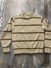 Vintage Shetland Wool Blend Sweater Medium (est) 50s or 60s Grandpa 