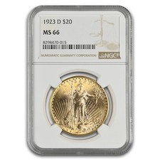 1923-D $20 St Gaudens Gold Double Eagle MS-66 NGC