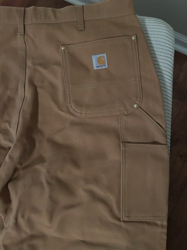 Neu mit Etikett Carhartt lockere Passform feste Ente braun Doppelknie Utility Arbeitshose Herren 42 x 32 - Bild 2 von 8