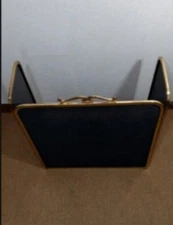 VINTAGE FIREPLACE SCREEN - BRASS 38"×25"×22"