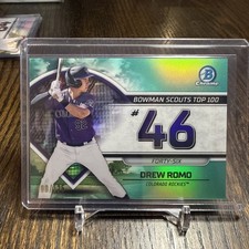 2023 Bowman - Bowman Scouts Top 100 Drew Romo #BTP-46 Aqua Refractor /125 (RC)