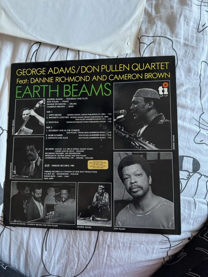 George Adams Don Pullen Quartet – Earth Beams – Timeless SJP 147 1980 VG+ Foto 2 de 4