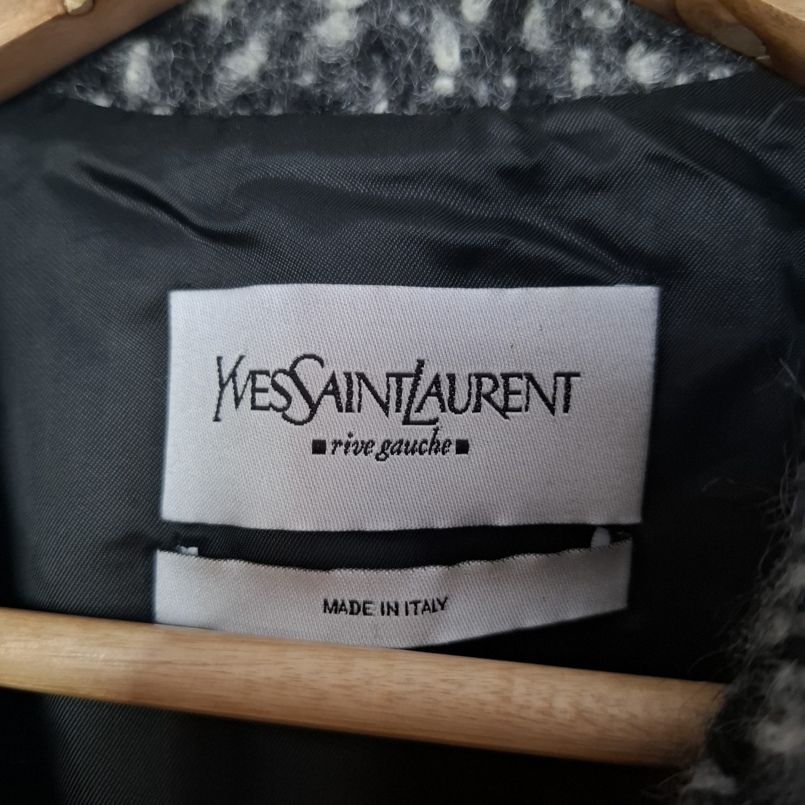 Giacca blazer YVES SAINT LAURENT Rive Gauche mohair boucle taglia F38 Medium