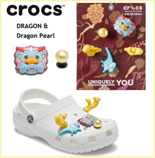CROCS Jibbitz DRAGON with Pearl 5-PACK Genuine US-duty Paid